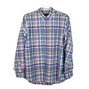 Ralph Lauren Shirt Mens XXL TTG EEG Plaid Multicolor Long Sleeve Button Up Shirt